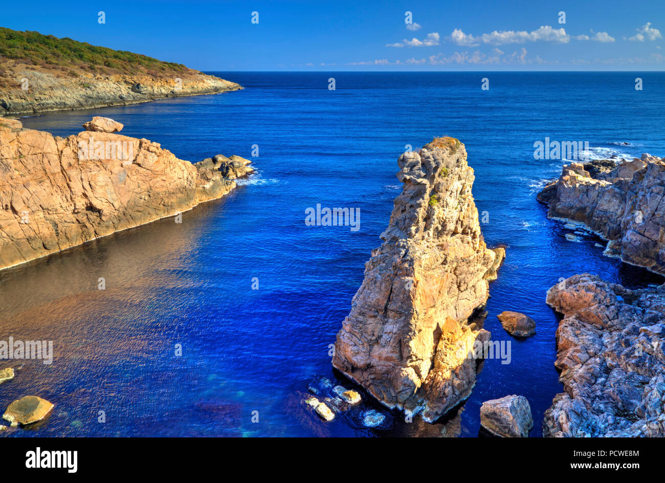 Beautiful landscape on rocky shore Stock Photo - Alamy