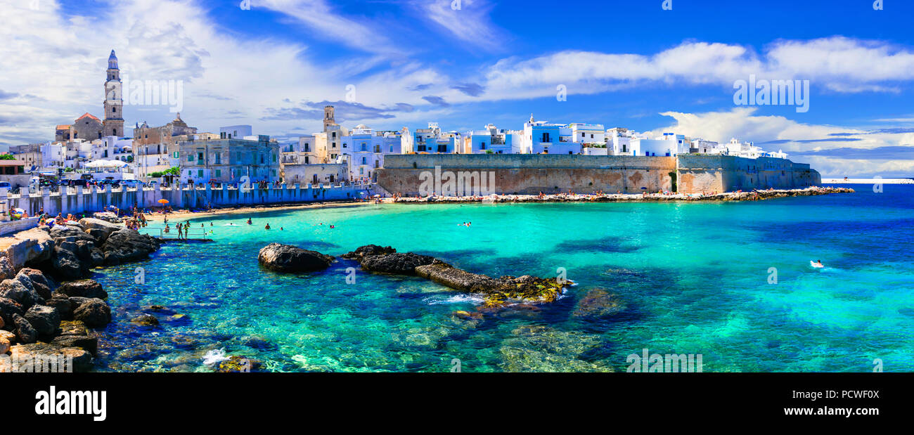 Beautiful Monopoli town,panoramic view,Puglia,Italy. Stock Photo