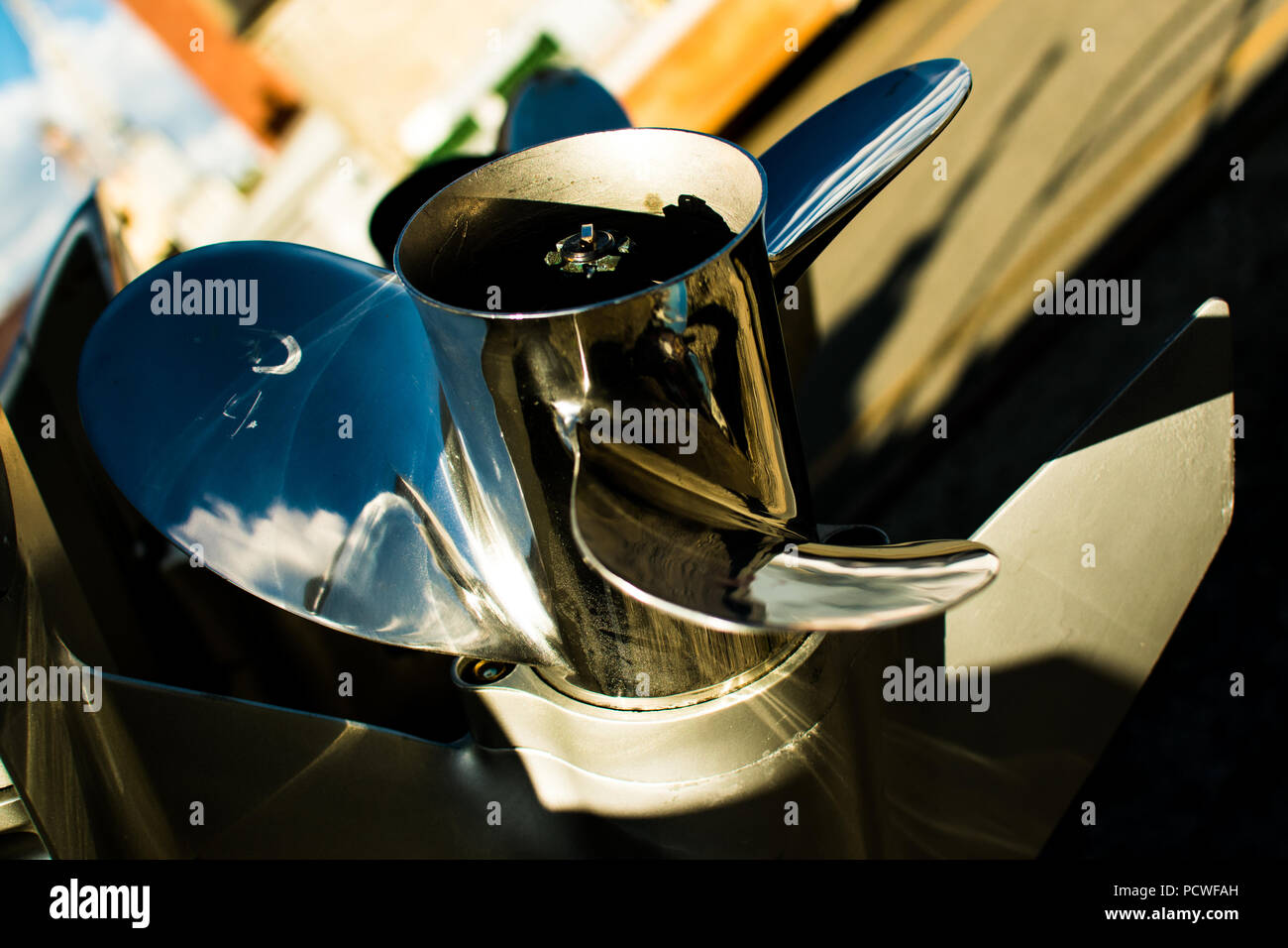 Boat Propeller Close Up Stock Photo