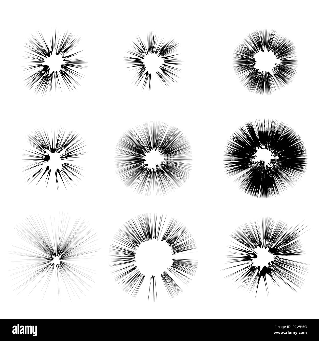 Explode Flash, Cartoon Explosion, Star Burst Isolated on White ...