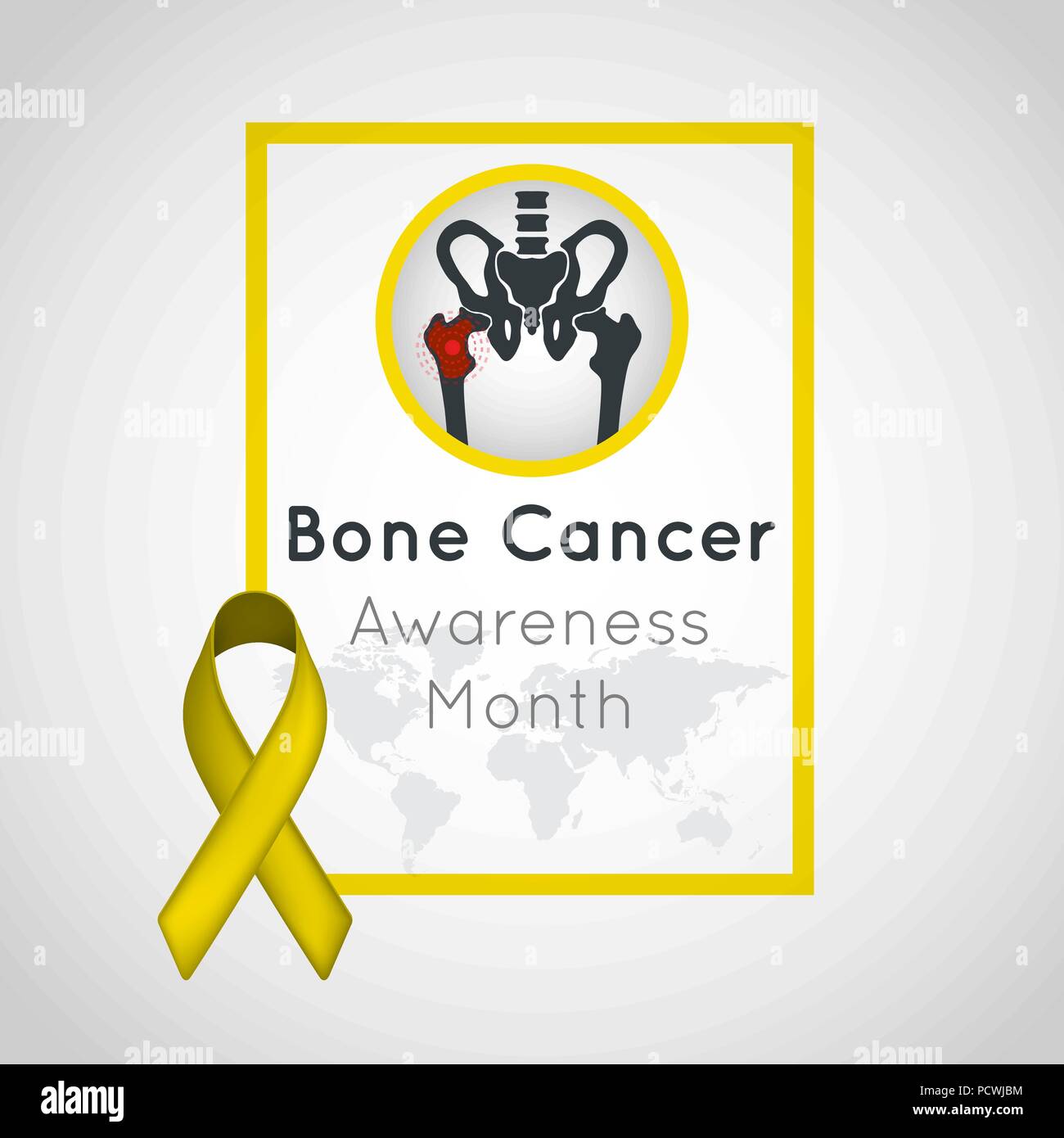 Bone cancer logo vector icon design illustration Stock Vector