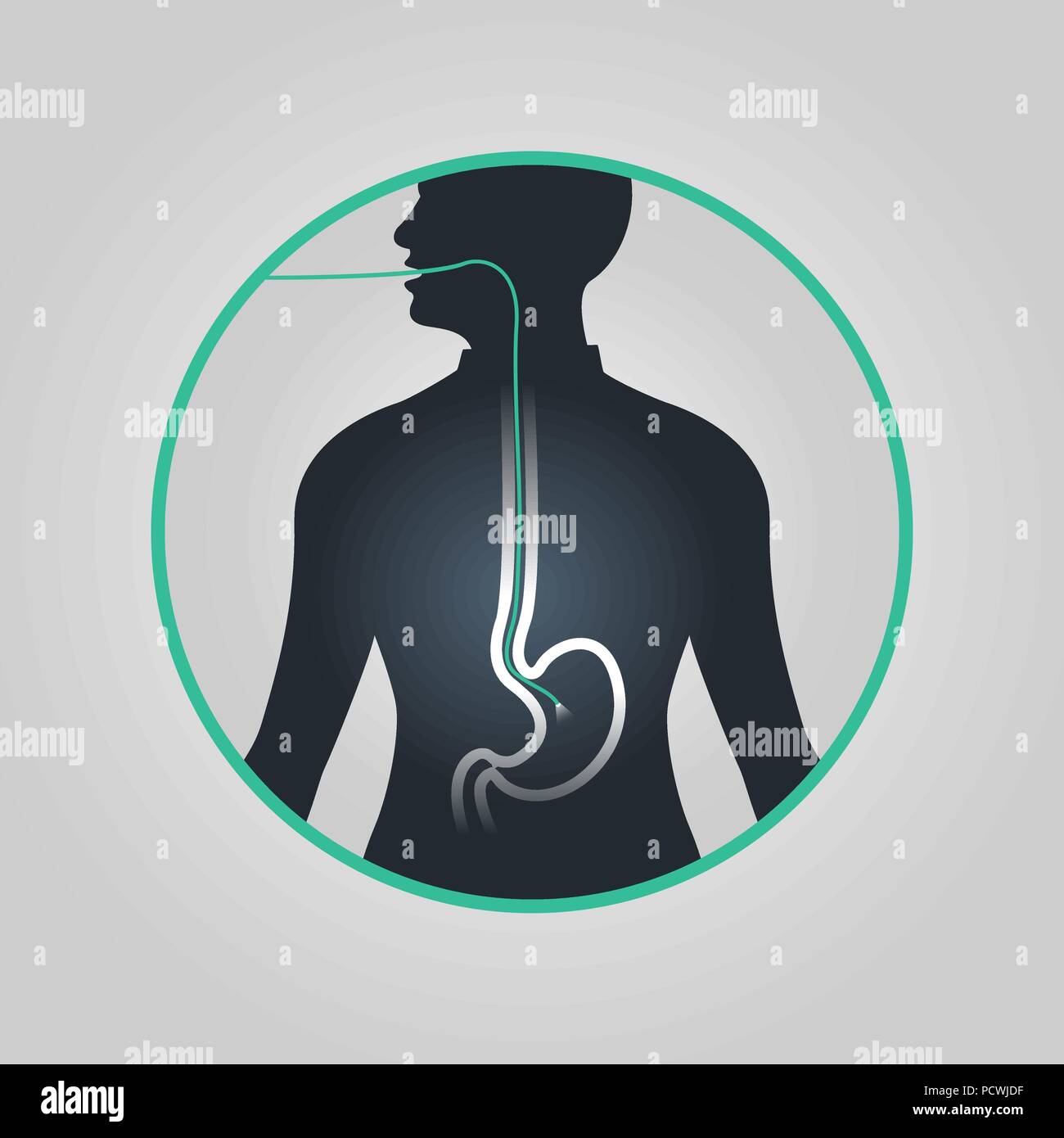 Gastroscopy vector logo icon illustration Stock Vector