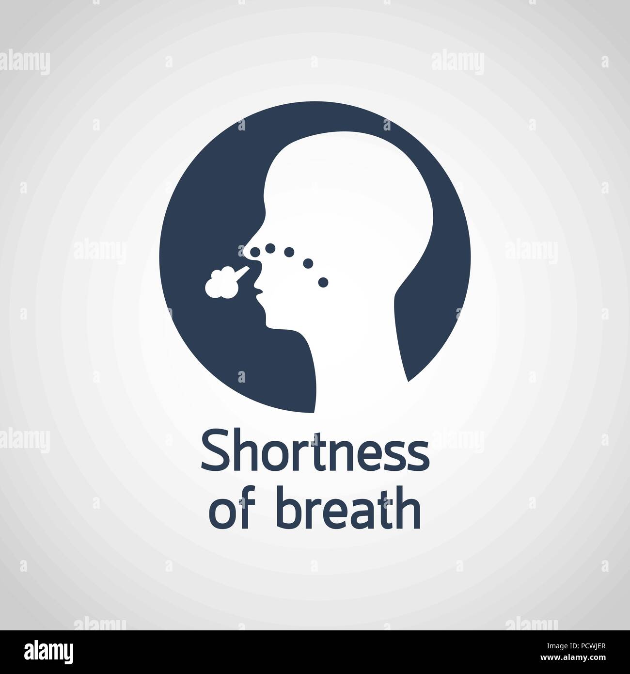 Shortness of Breath vector logo icon illustration Stock Vector Image