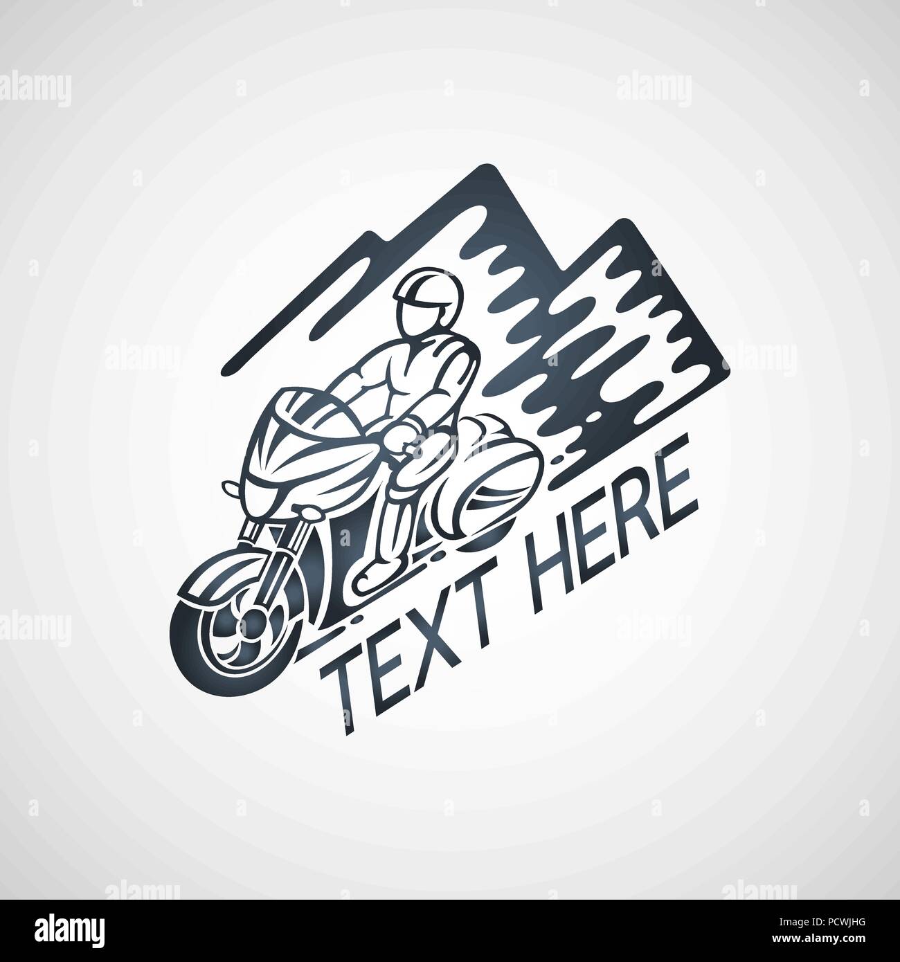 touring motorcycle club vector logo illustration Stock Vector
