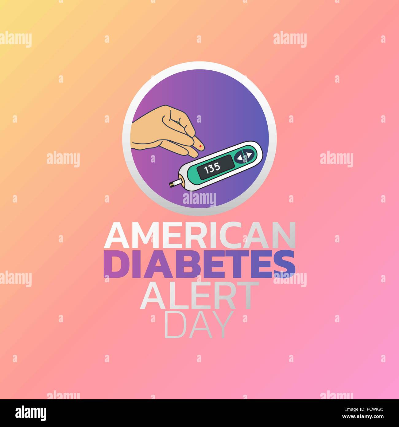 American Diabetes Alert Day icon design, infographic health, medical