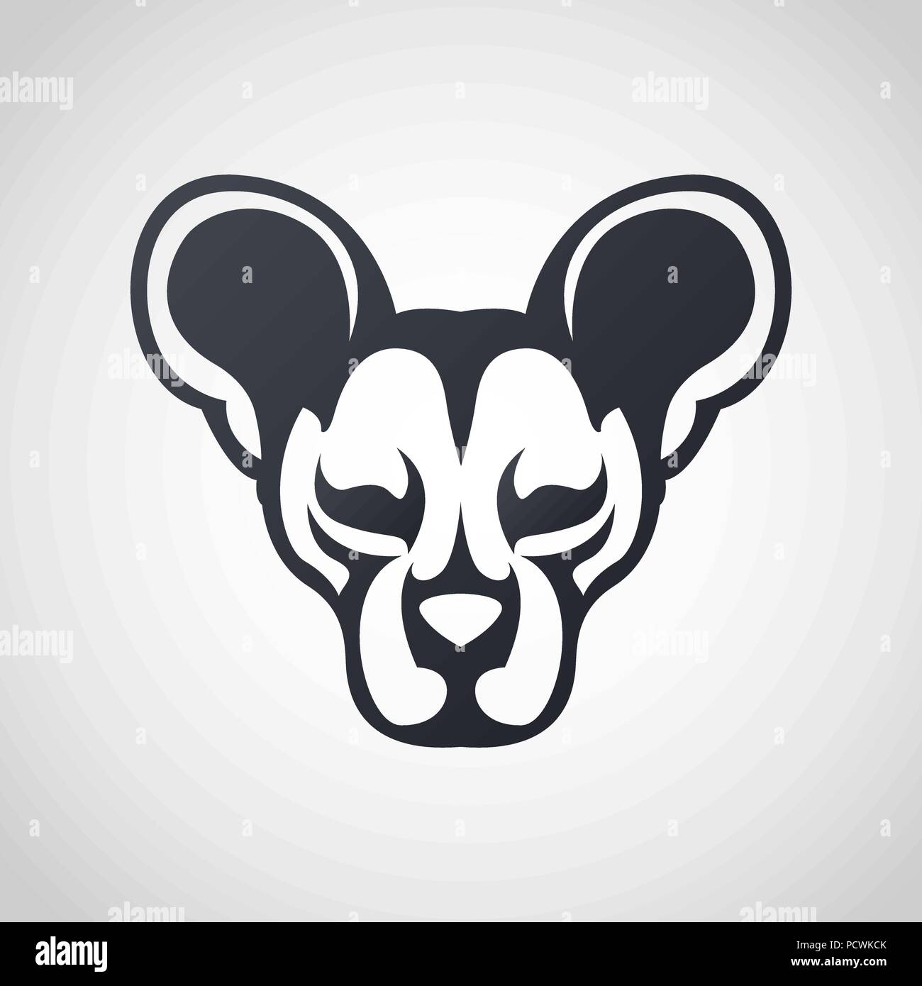 African wild dog logo icon design, vector illustration Stock Vector