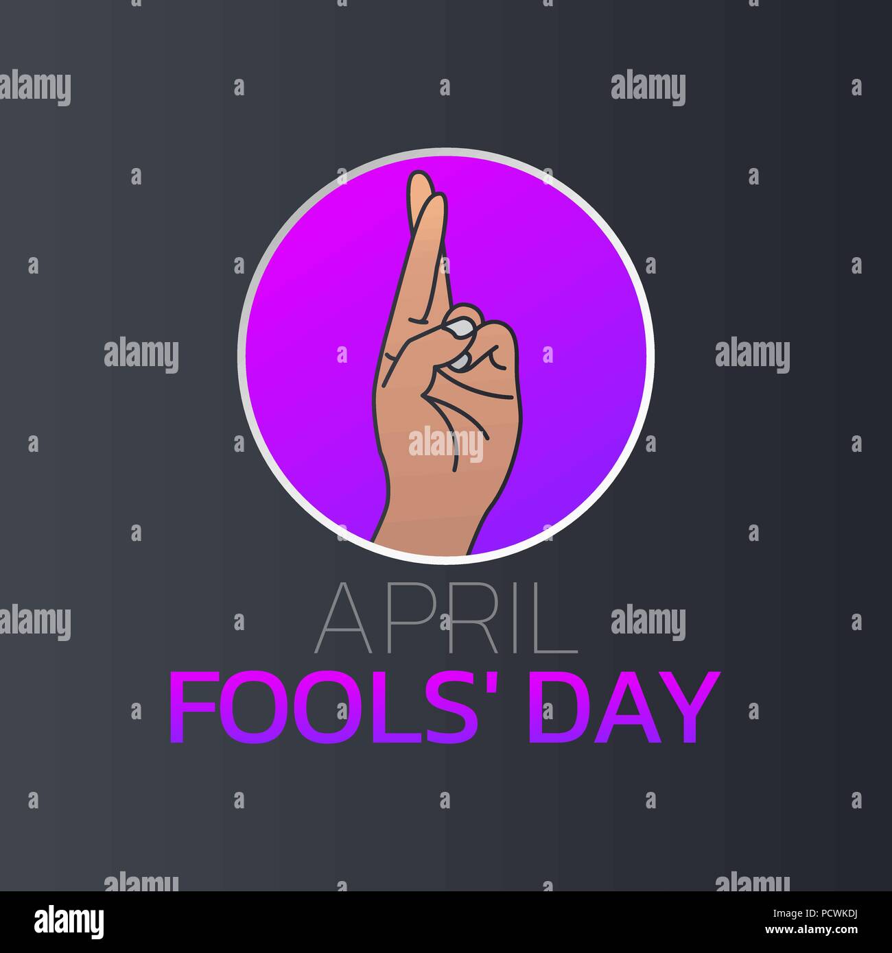 April Fools' Day logo icon design, vector illustration Stock Vector