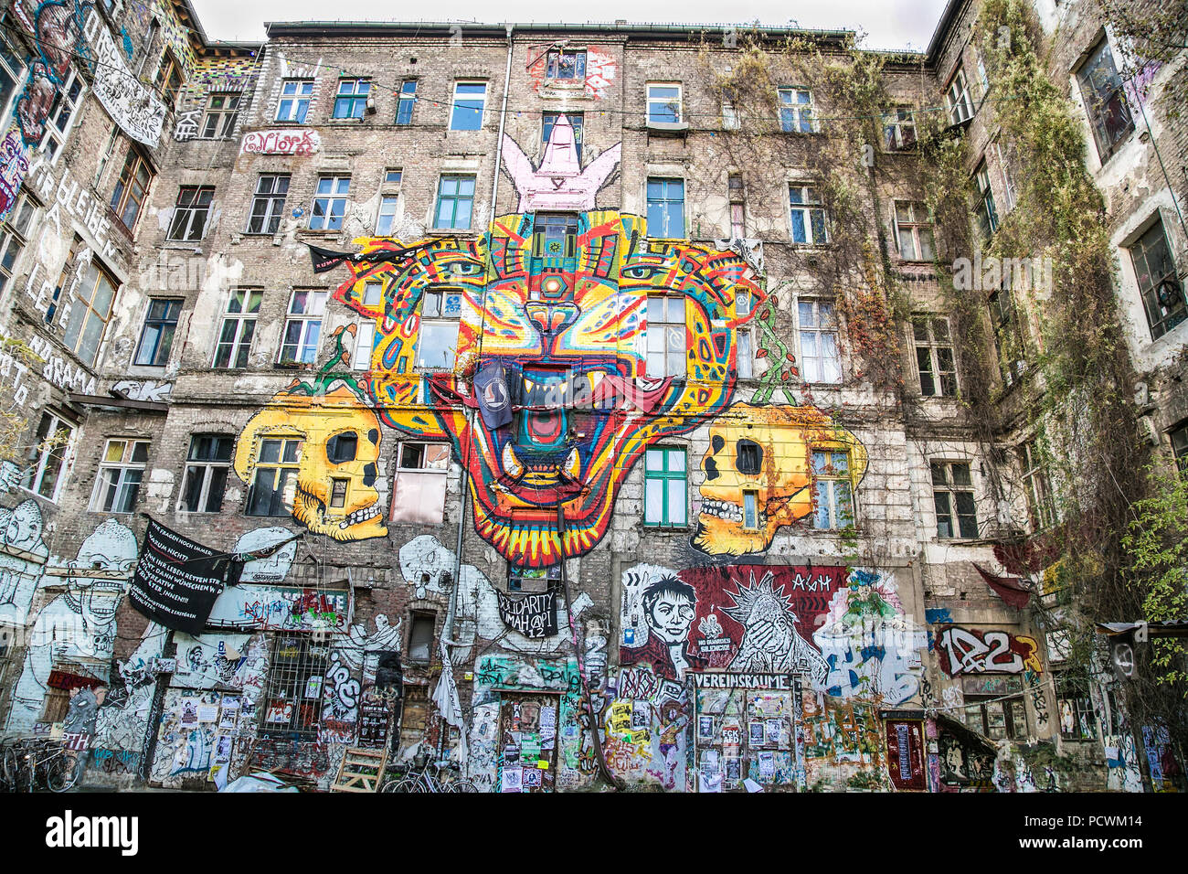 BERLIN, GERMANYOCT 30, 2016 One of the Bigest street graffiti art in