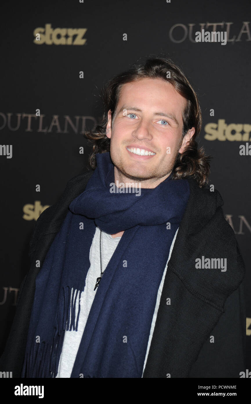 NEW YORK, NY - APRIL 01: Mix Diskerud attends the 'Outlander' mid-season New York premiere at Ziegfeld Theater on April 1, 2015 in New York City.   People:  Mix Diskerud Stock Photo