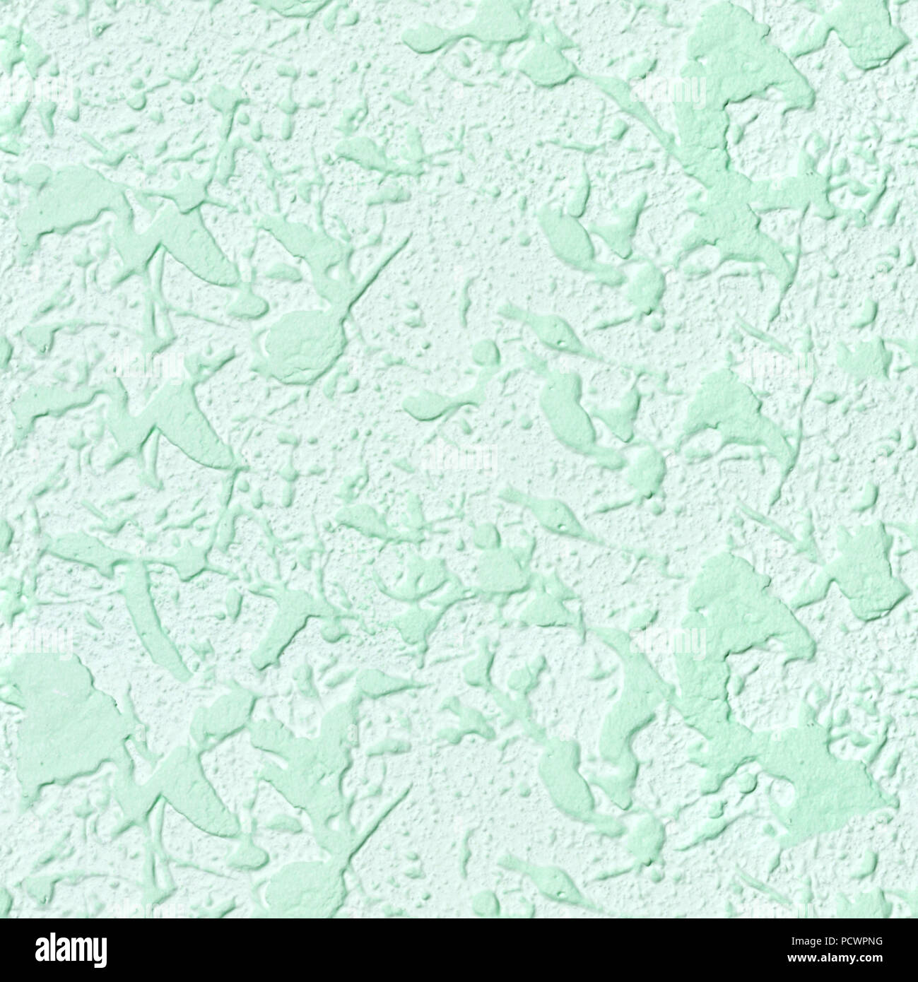 Light green plastered wall background. Stock Photo