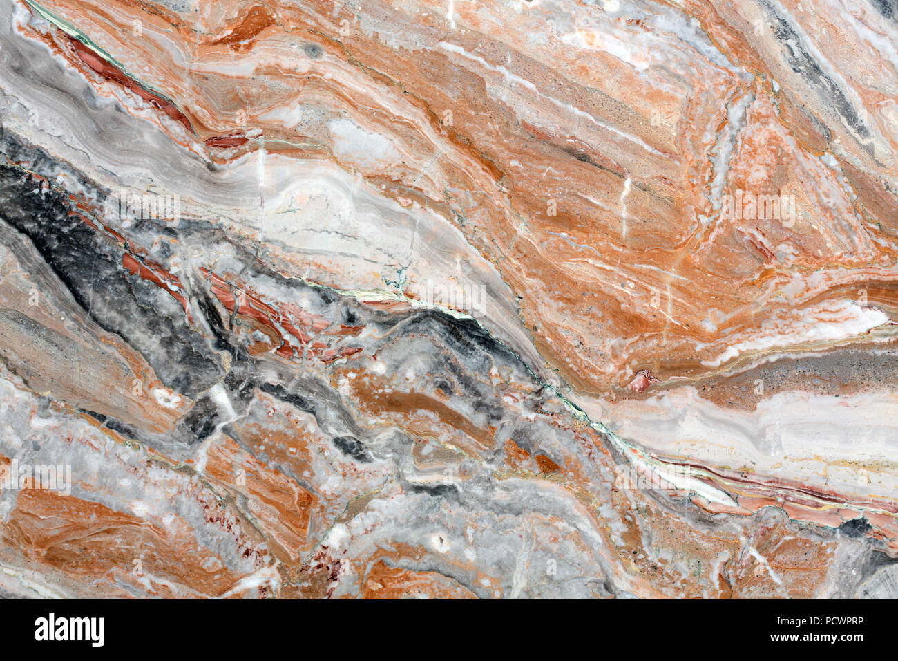 Mulicolored natural marble close up. Stock Photo