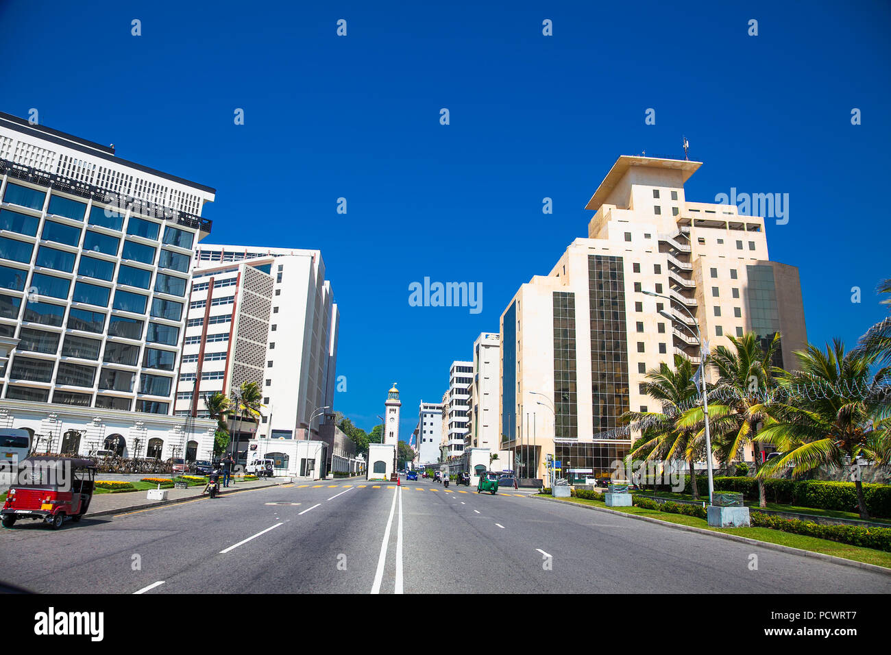 Grandpass COLOMBO, SRI LANKA-DEC 24, 2016:The historic building of the lighthouse ...