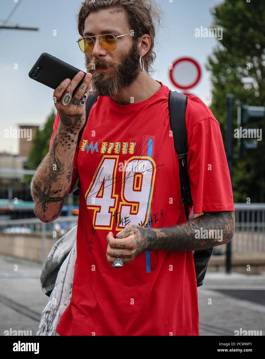 Florence 13 June 18 Andrea Marcaccini On The Street During The Pitti Photo By Mauro Del Signore Pacific Press Stock Photo Alamy
