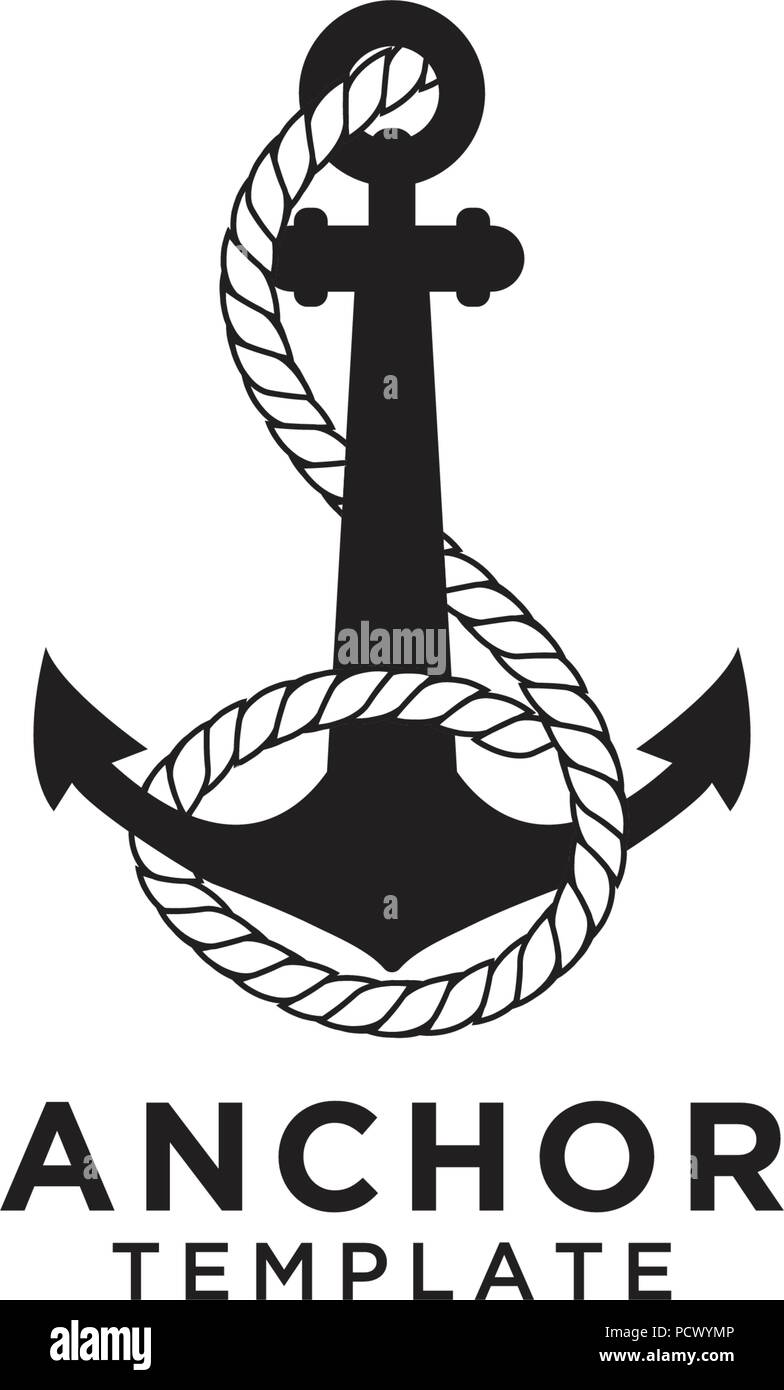 Illustration of anchor logo design template vector Stock Vector Image ...