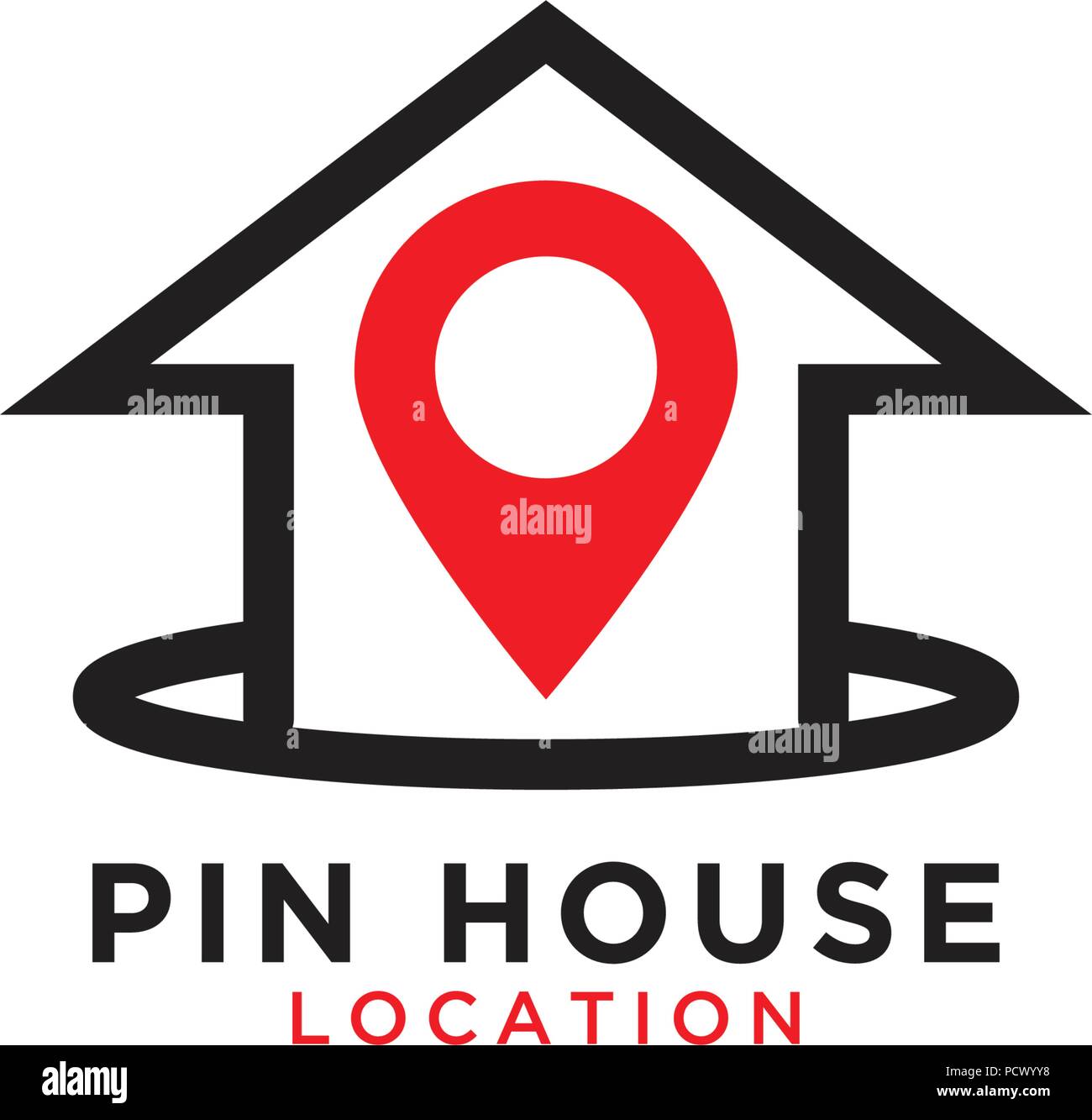 Illustration Of Pin House Logo Design Template Stock Vector Image And Art