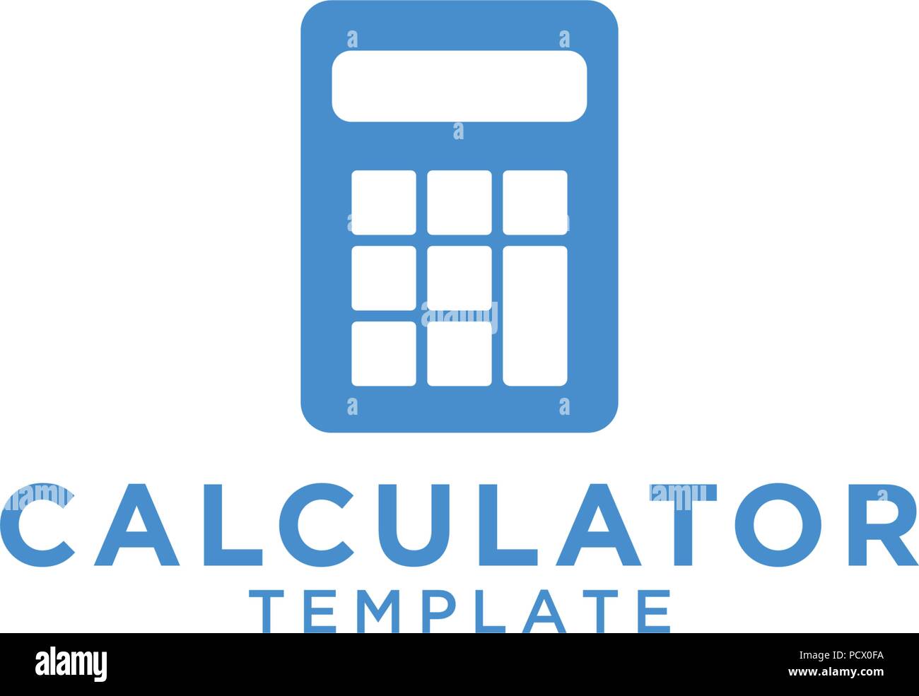 Illustrtation of calculator graphic design template vector Stock Vector