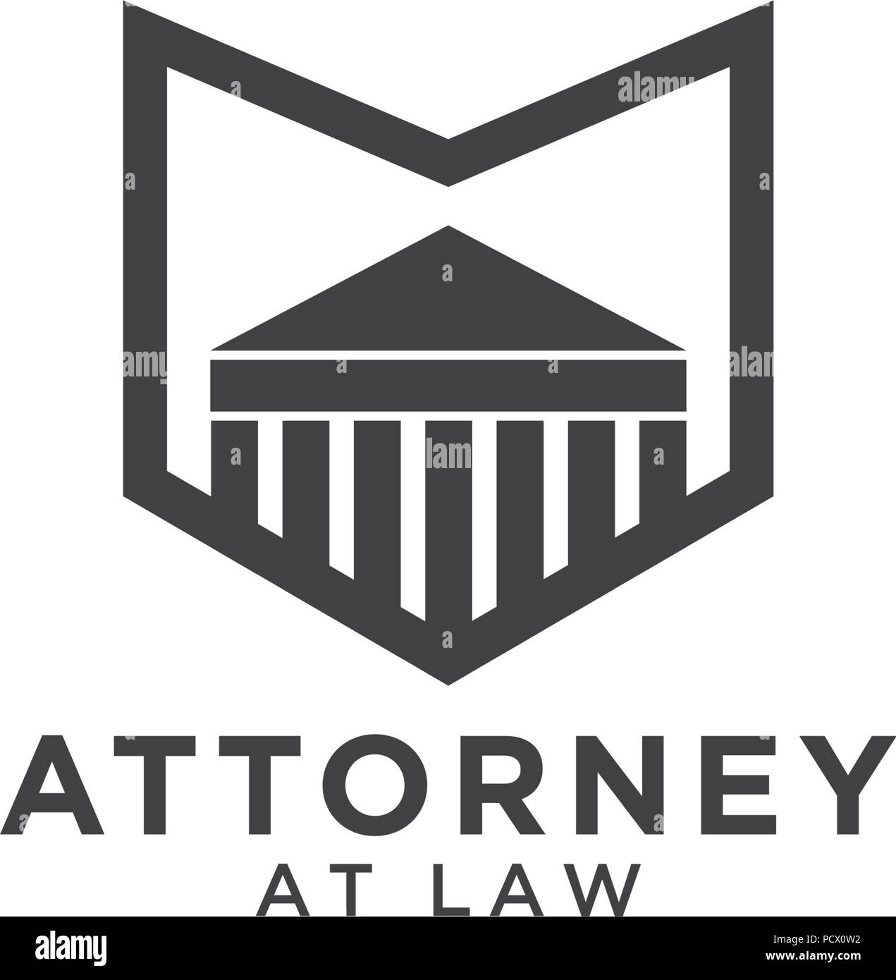 Illustration of attorney at law logo template Stock Vector Image & Art