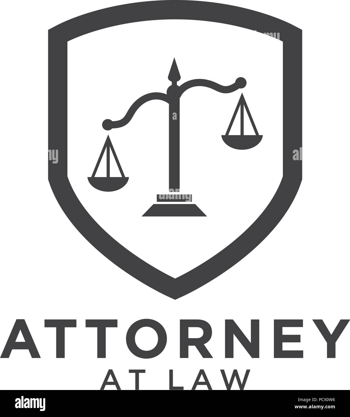 Illustration of attorney at law logo template Stock Vector Image & Art