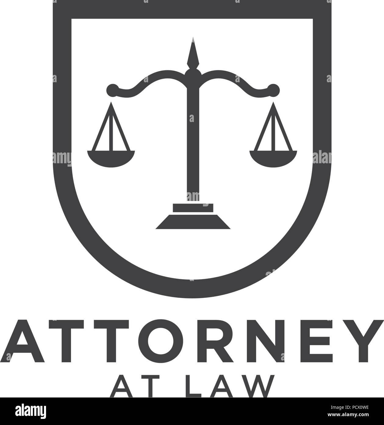 Illustration of attorney at law logo template Stock Vector Image & Art