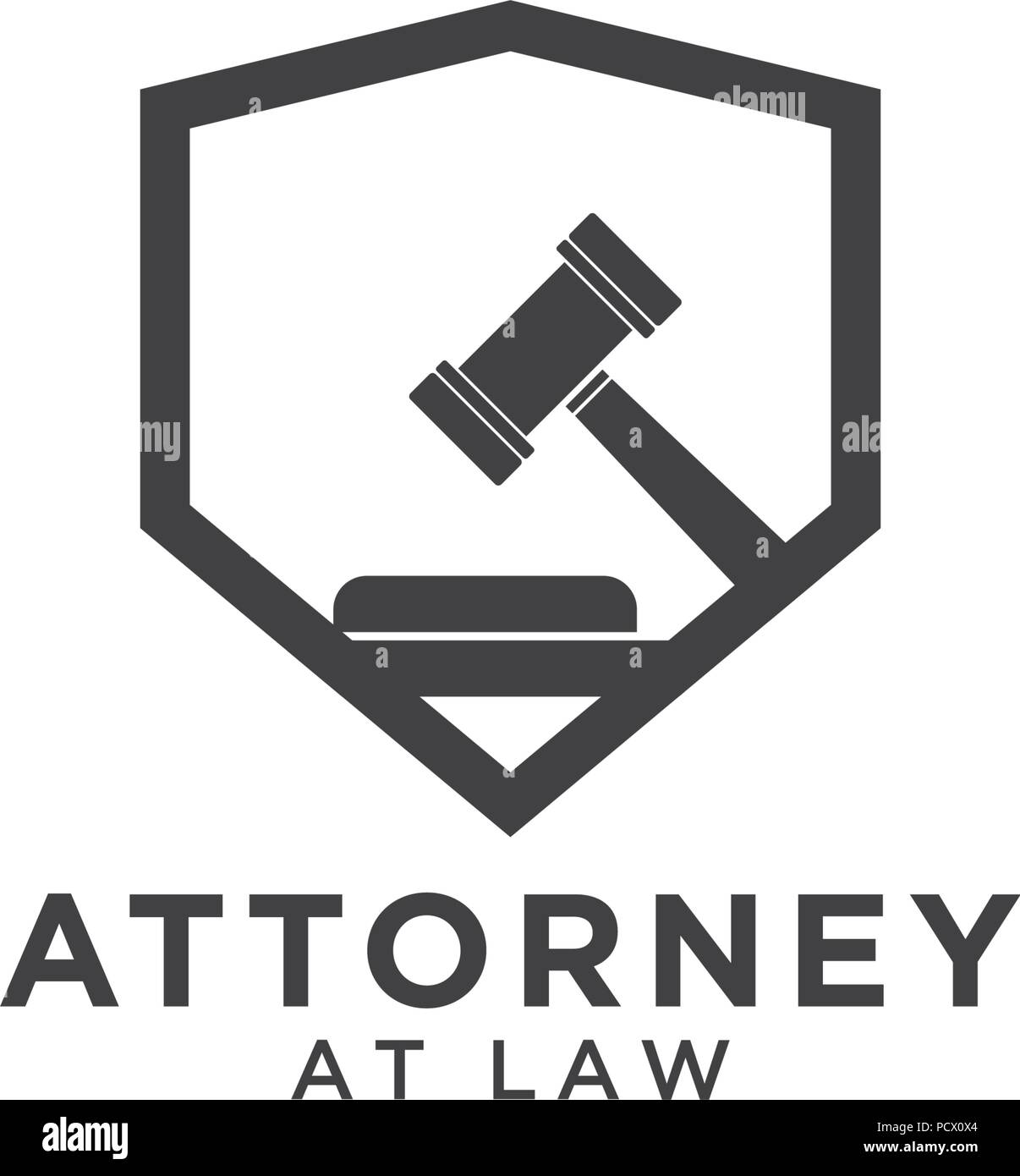 Illustration of attorney at law logo template Stock Vector Image & Art