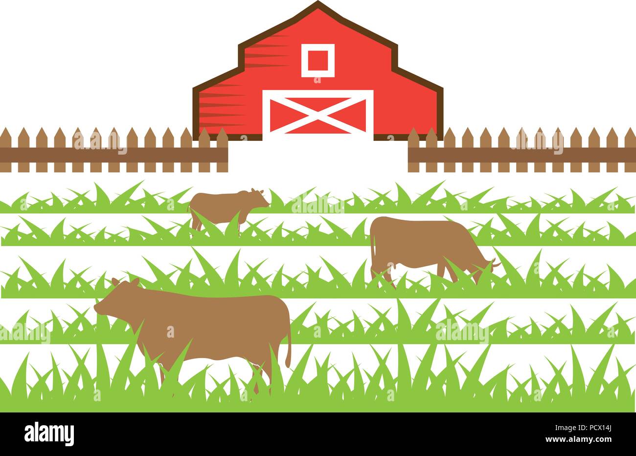 Old cattle yard Stock Vector Images - Alamy