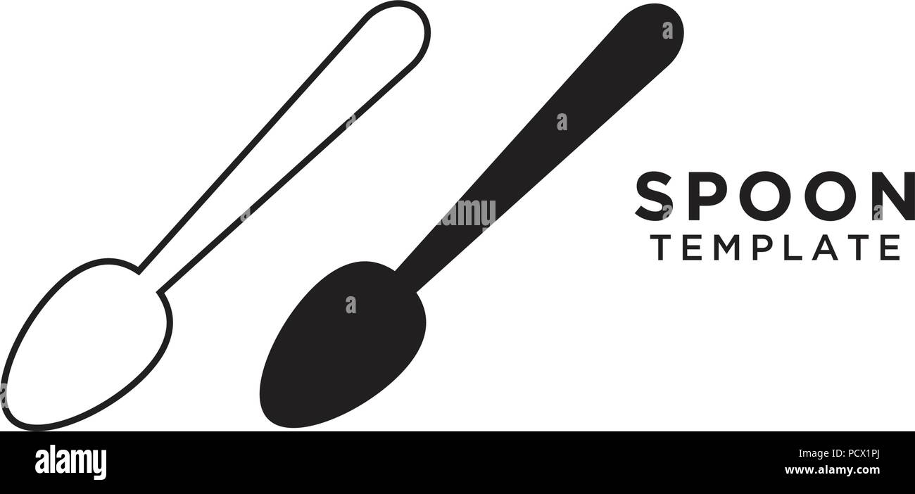 Illustration of spoon graphic design template vector Stock Vector