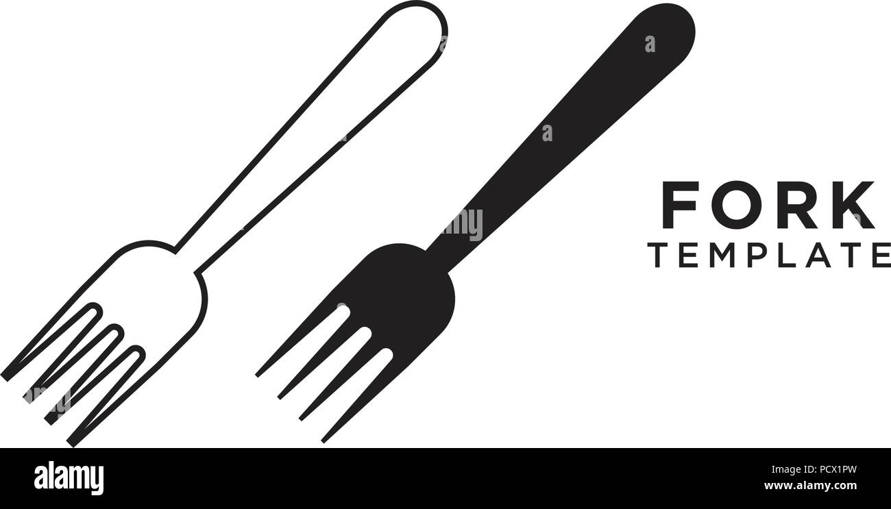 Illustration of fork graphic design template vector Stock Vector