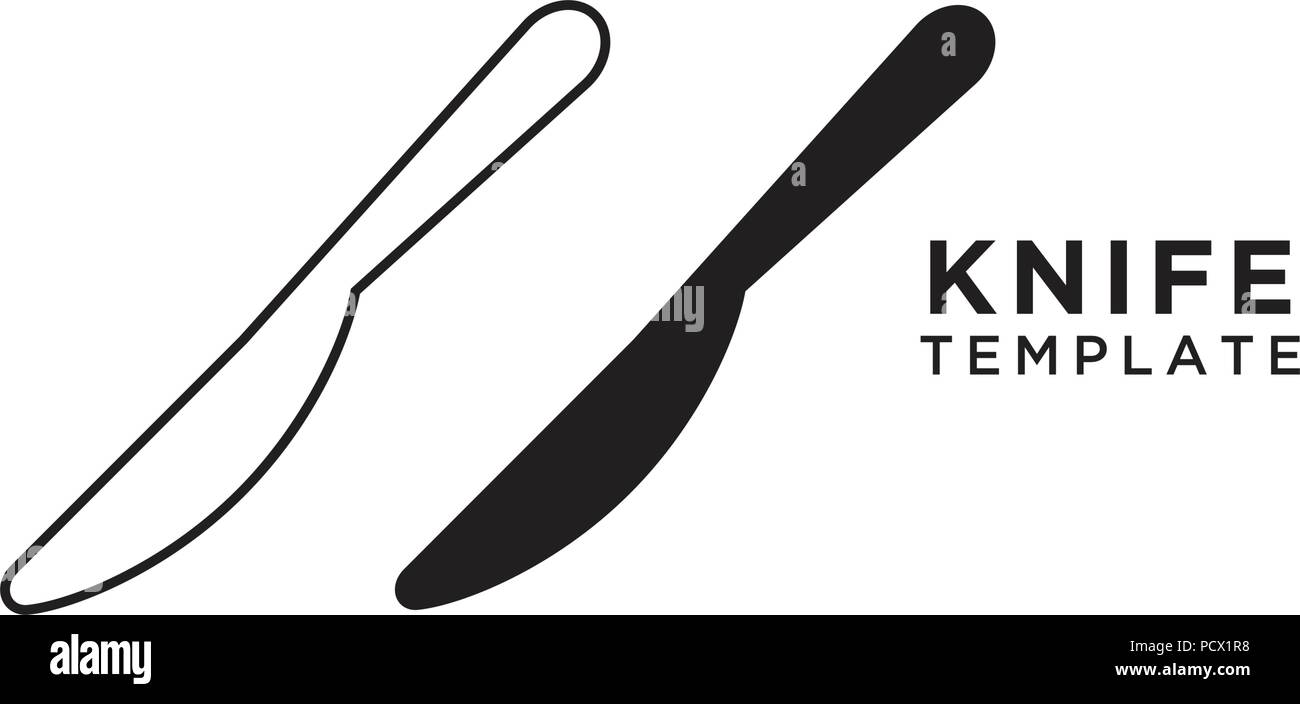 Illustration of knife graphic design template vector Stock Vector