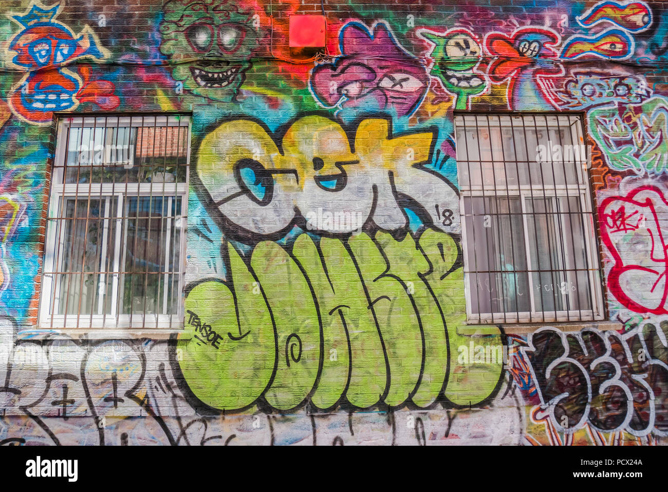 montreal graffiti alley Stock Photo