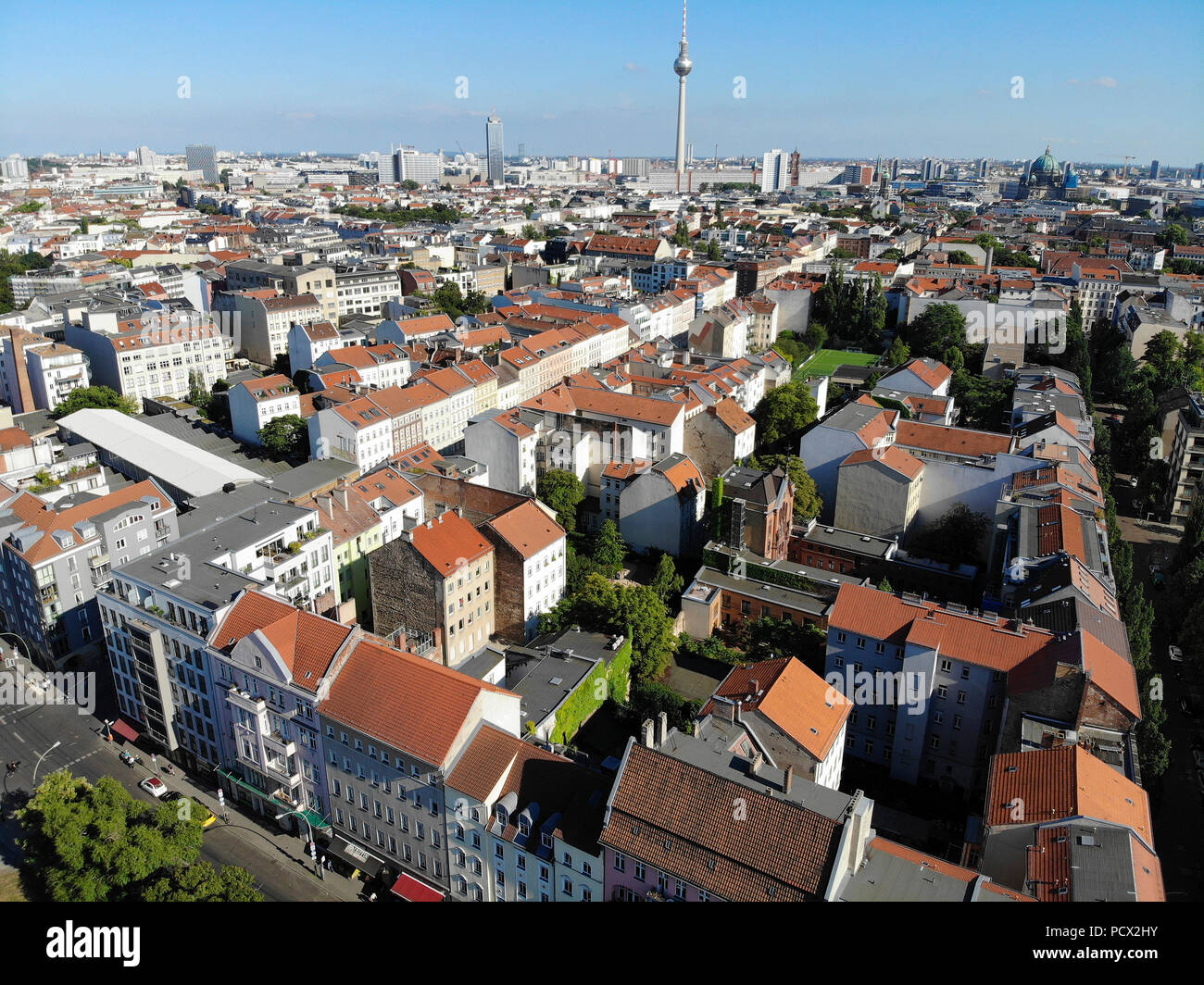 Luftbild Fernsehturm Berlin Mitte Stock Photo Alamy