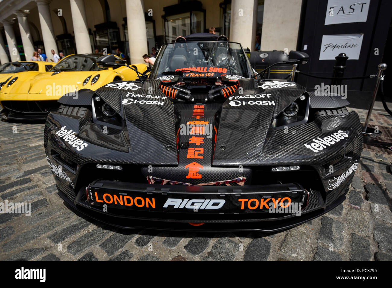 London, UK. 4 August 2018. A Kappa TM XBow, parked up in Covent Garden for Gumball  3000, a charity race for supercars and more. 150 cars will journey from  London to Tokyo