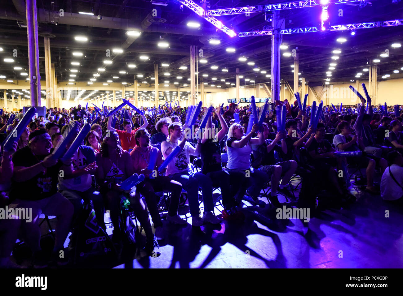Las Vegas, Nevada. August 4, 2018. Crowd cheers on Japanese competitor