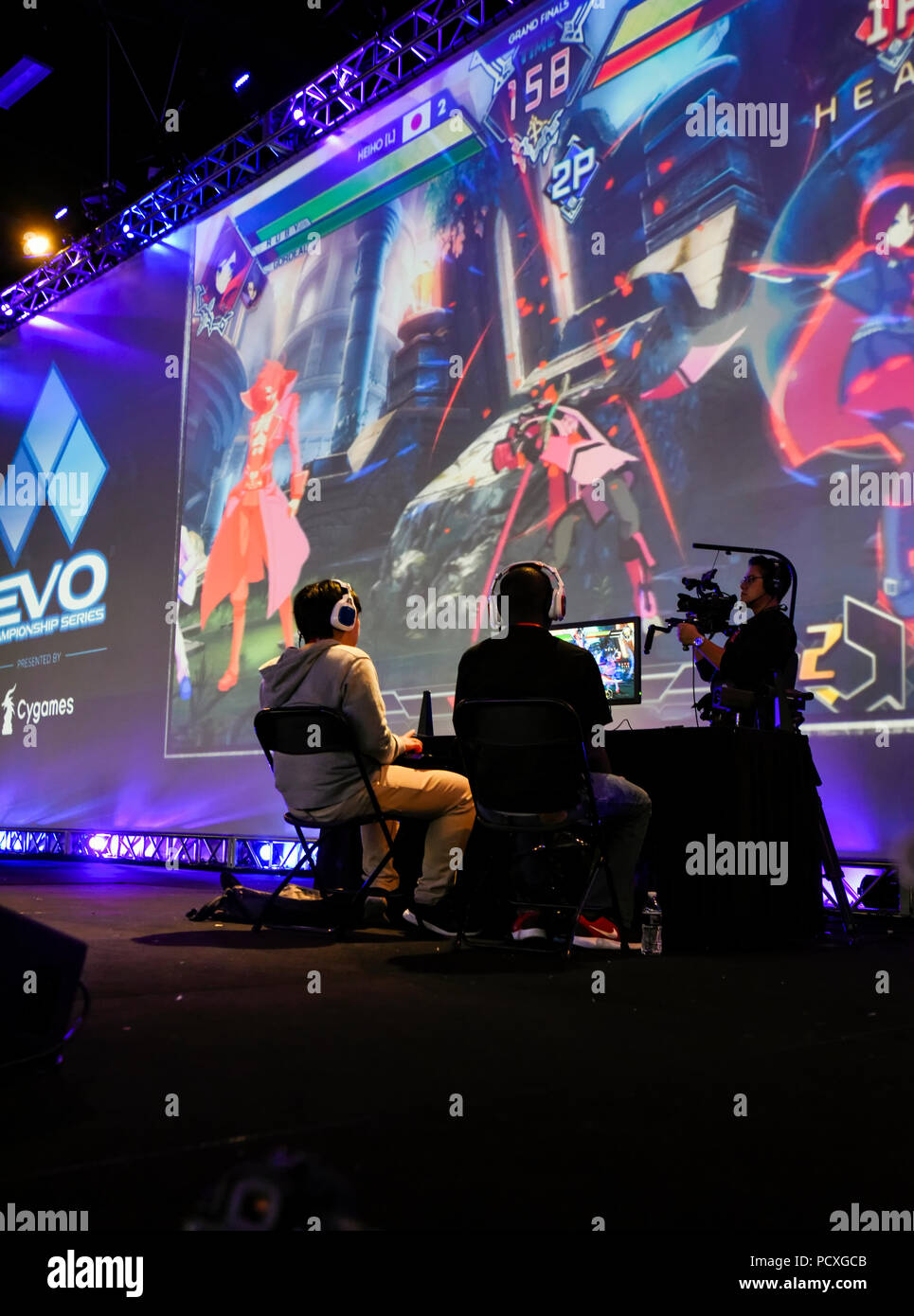 Las Vegas, Nevada. August 4, 2018. Heiho vs Fame96 in the BlazBlue