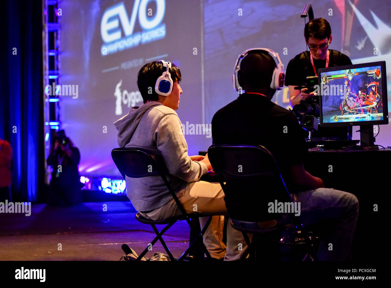 Las Vegas, Nevada. August 4, 2018. Heiho vs Fame96 in the BlazBlue