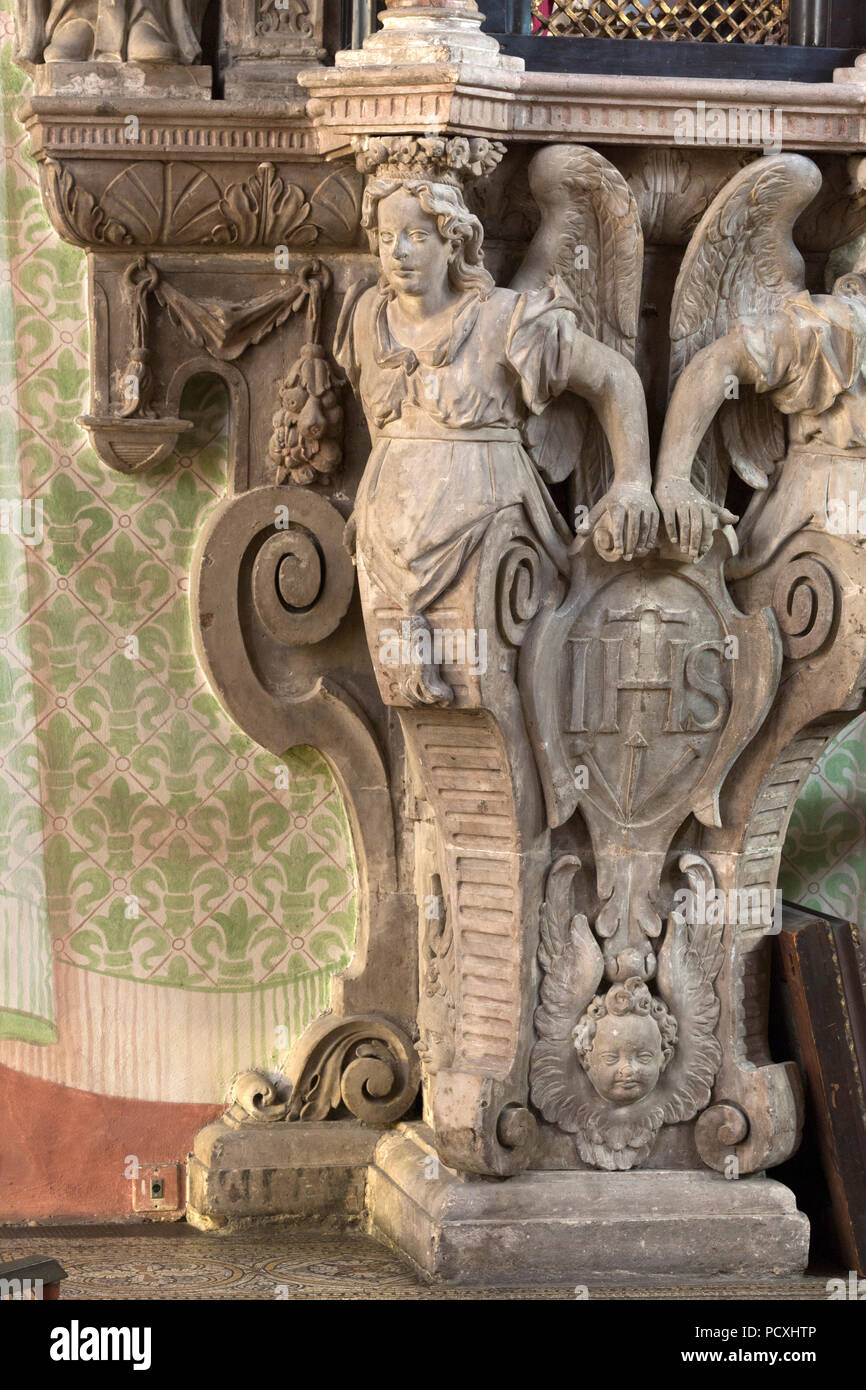 Sakramentshaus im Chor, Detail Tragefigur Stock Photo