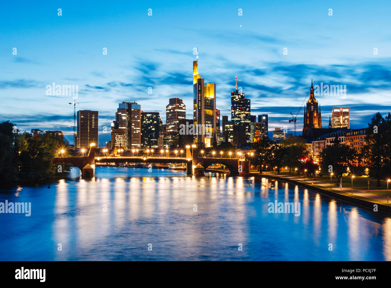 Frankfurt light trail city hi-res stock photography and images - Alamy