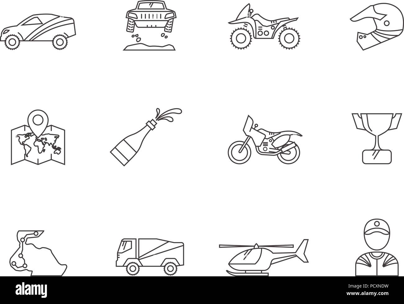 Outline Icons - Rally Stock Vector Image & Art - Alamy