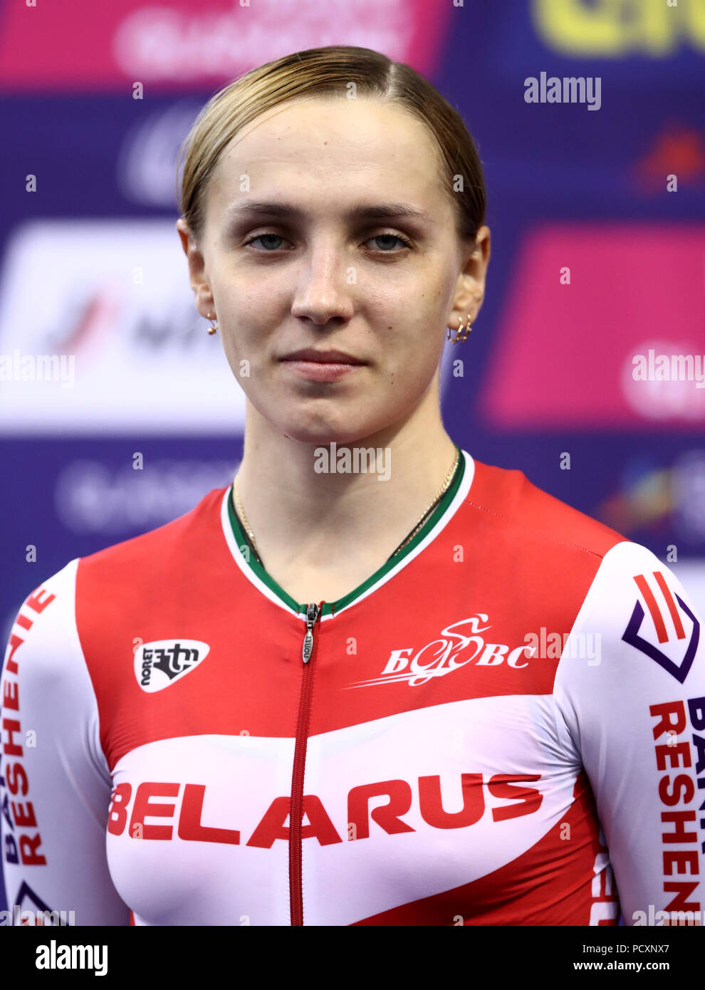Belarus ina savenka silver on podium hires stock photography and