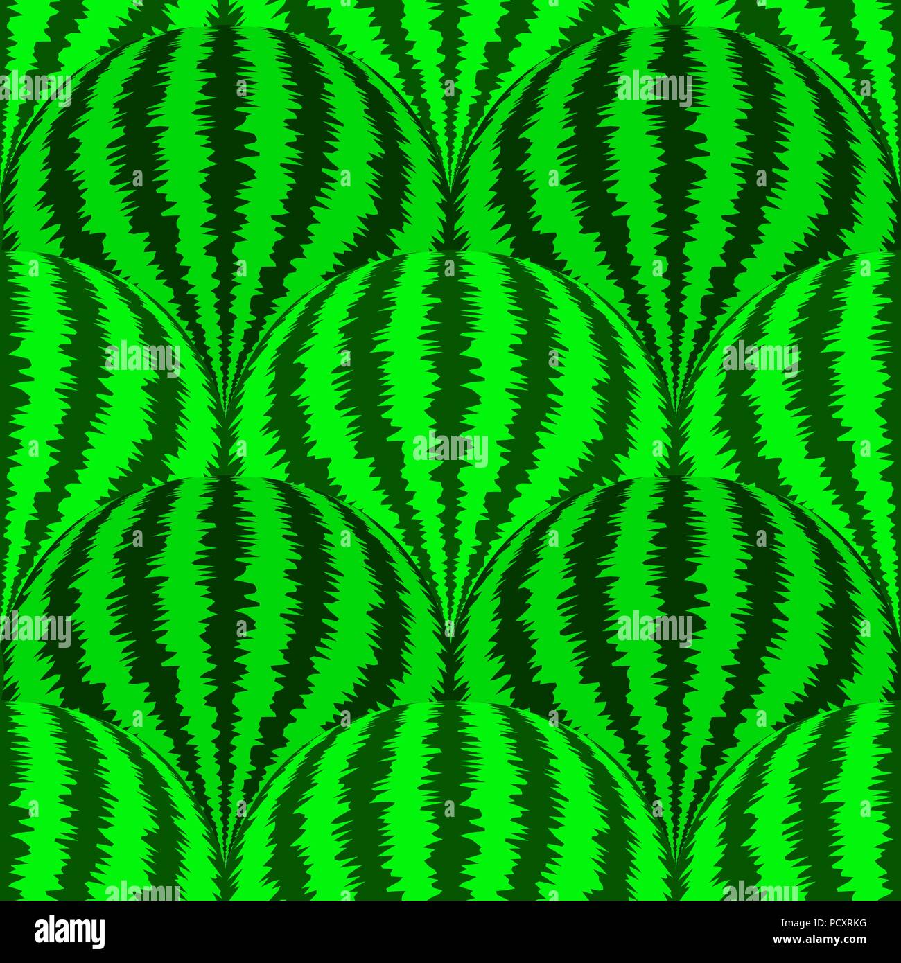 Striped Green Watermelon Background. Natural Berry Seamless Pattern ...