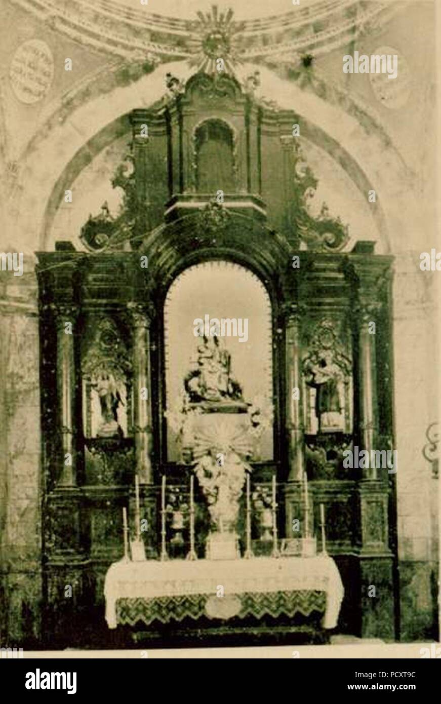 Altar de la Divina-Pastora de la Real y Pontificia Iglesia de la Purísima Concepción Melilla. Stock Photo