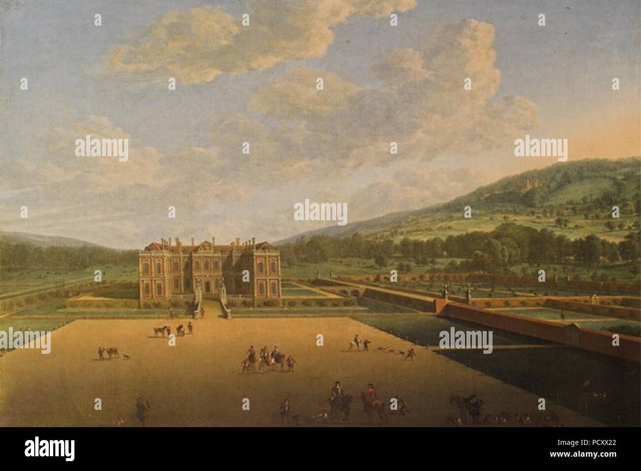 Althorp in 1677 by John Vosterman. Stock Photo