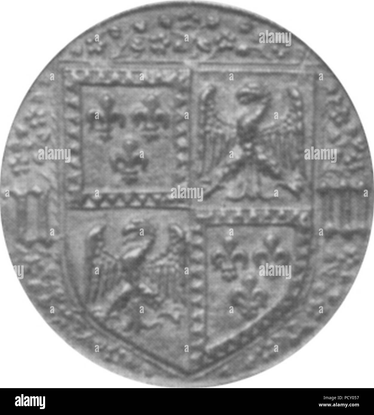 Amadio da milano medaglia di niccolò III d'este 54 cm verso. Stock Photo
