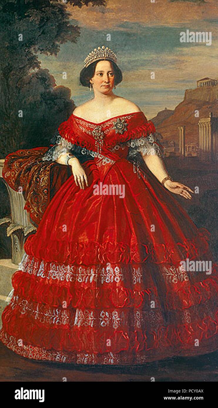 Amalia of Oldenburg queen of Greece. Stock Photo