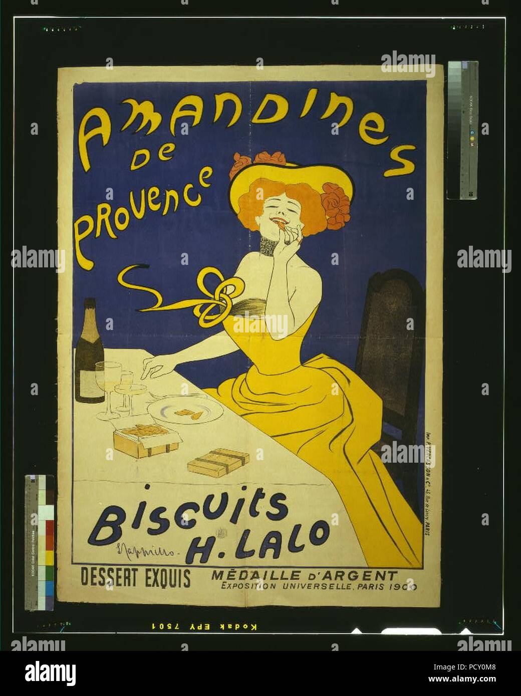 Amandines de Provence. Biscuits H. Lalo - L. Cappiello. Stock Photo