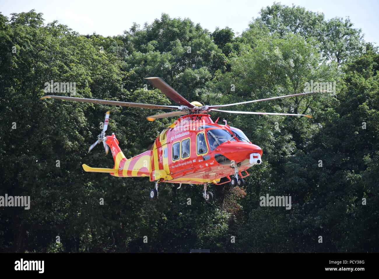 Essex Herts Air Ambulance Helicopter Stock Photo