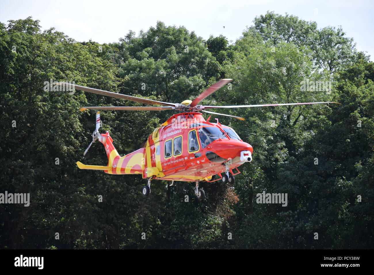 Essex Herts Air Ambulance Helicopter Stock Photo