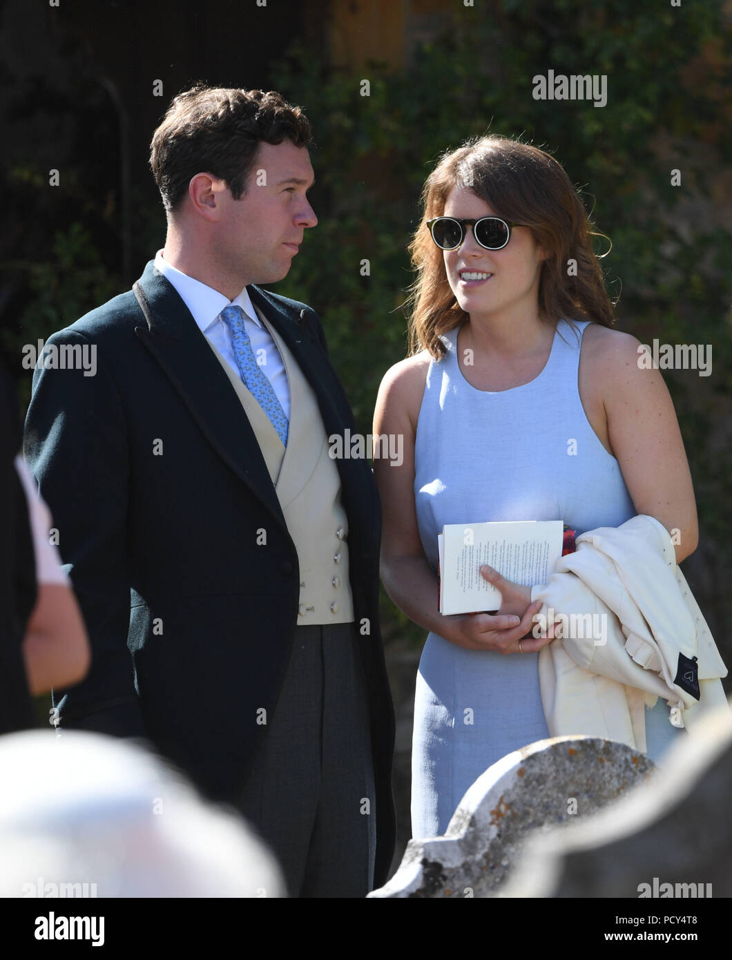 Princess Eugenie and her fiance Jack Brooksbank outside St Mary the