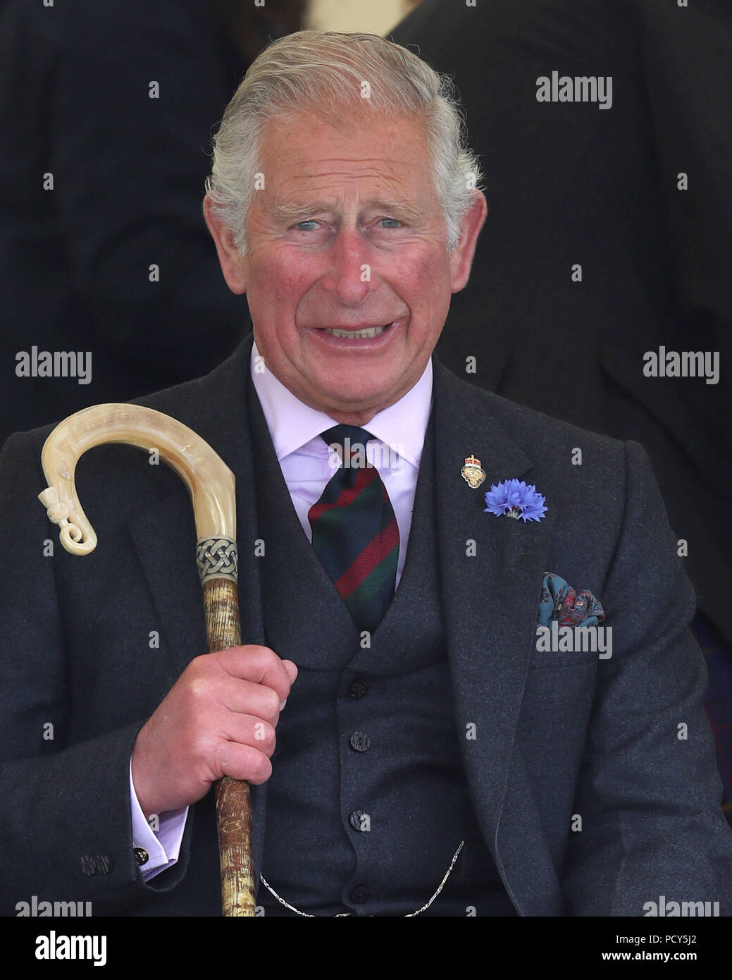The Prince of Wales, known as the Duke of Rothesay in Scotland, as he attends the Mey Highland &amp; Cultural Games at the John O'Groats Showground in Caithness. Stock Photo