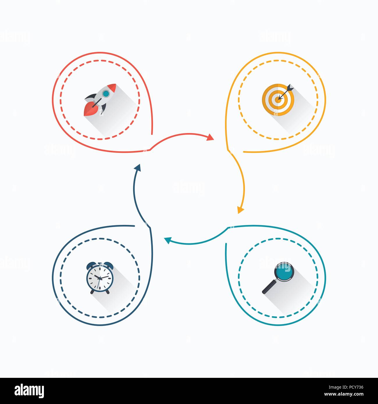 Infographics template 4 options with circle Stock Vector Image & Art ...