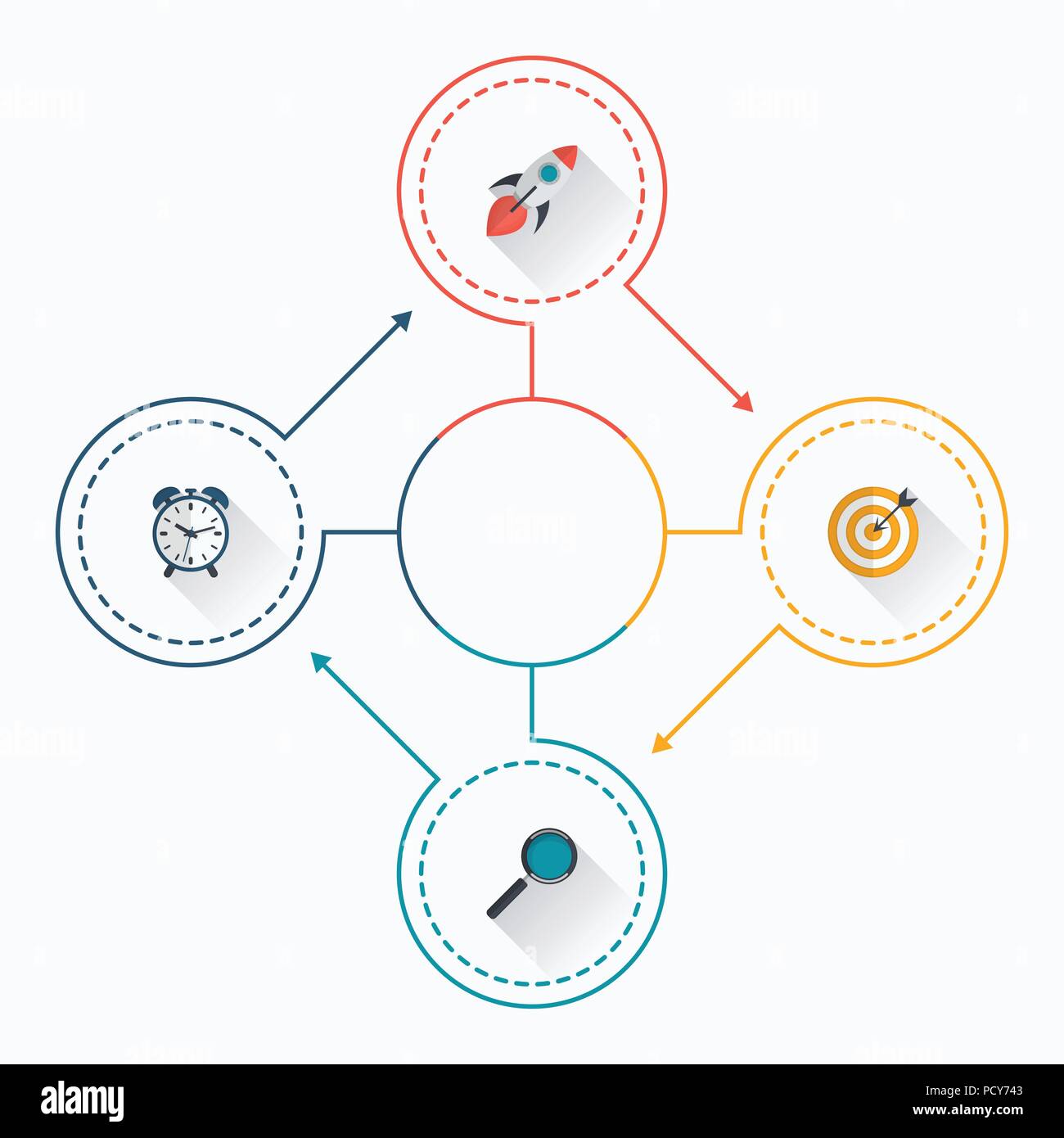 Infographics template 4 options with circle Stock Vector Image & Art ...